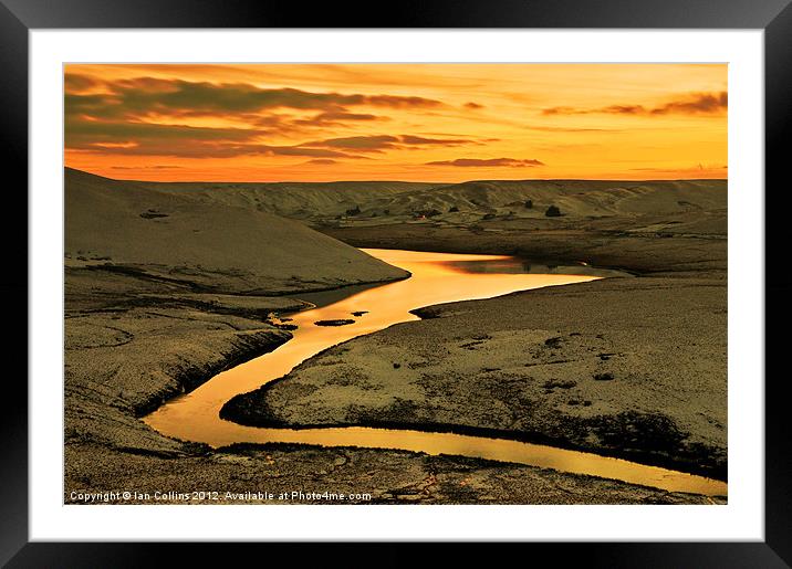 Elan Valley Sunset Framed Mounted Print by Ian Collins