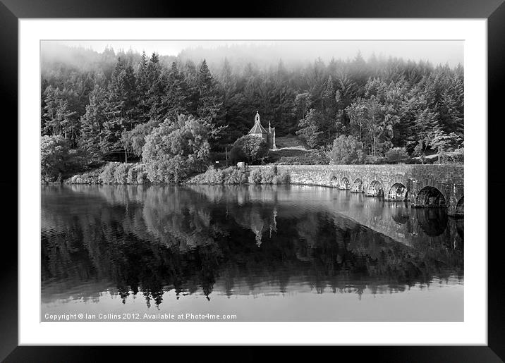 Carreg Ddu Monochrome Framed Mounted Print by Ian Collins