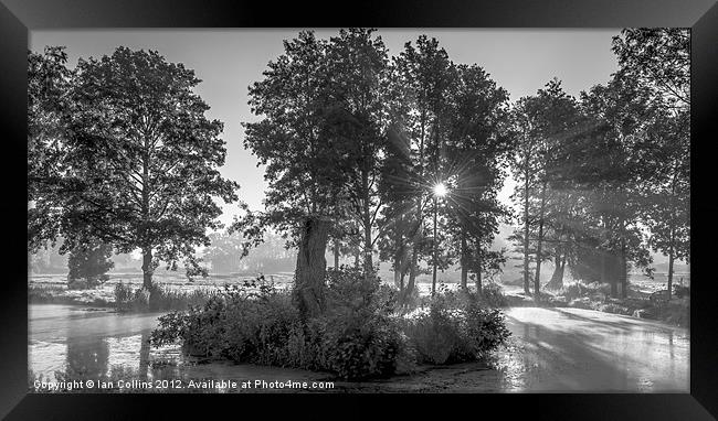 Misty Lake Framed Print by Ian Collins