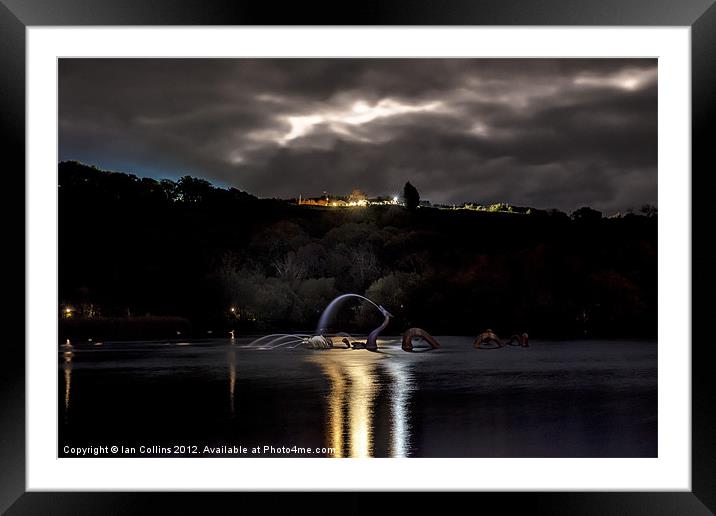 Beast in the Lake Framed Mounted Print by Ian Collins