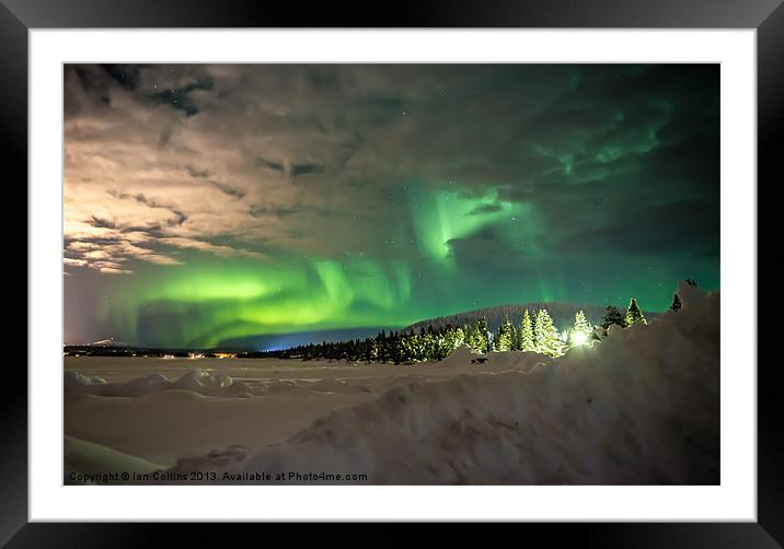 The Aurora Borealis Framed Mounted Print by Ian Collins