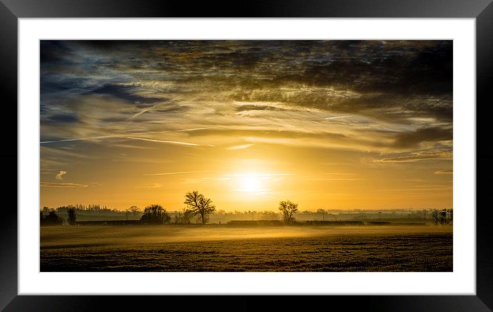 Misty Sunrise Framed Mounted Print by Ian Collins