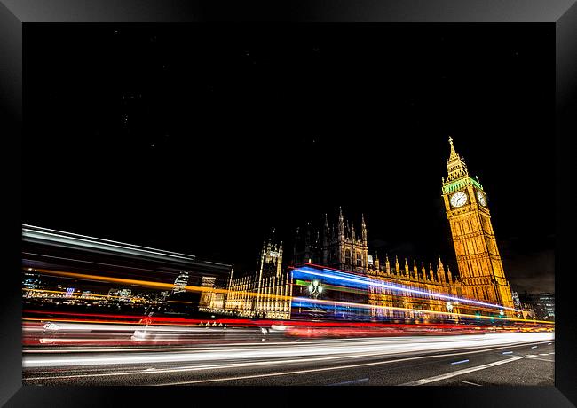 Houses of Parliament Nightscape Framed Print by Ian Collins
