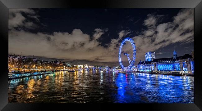 London Eye Panoramic Framed Print by Ian Collins