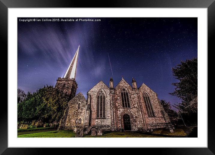  Ledbury Church Moonlight Framed Mounted Print by Ian Collins