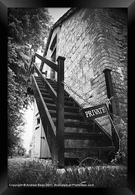 Private Steps Framed Print by Andrew Berry