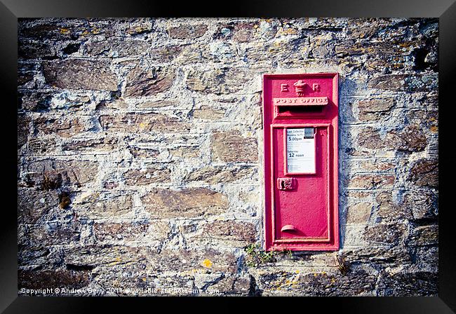 Post Box Framed Print by Andrew Berry