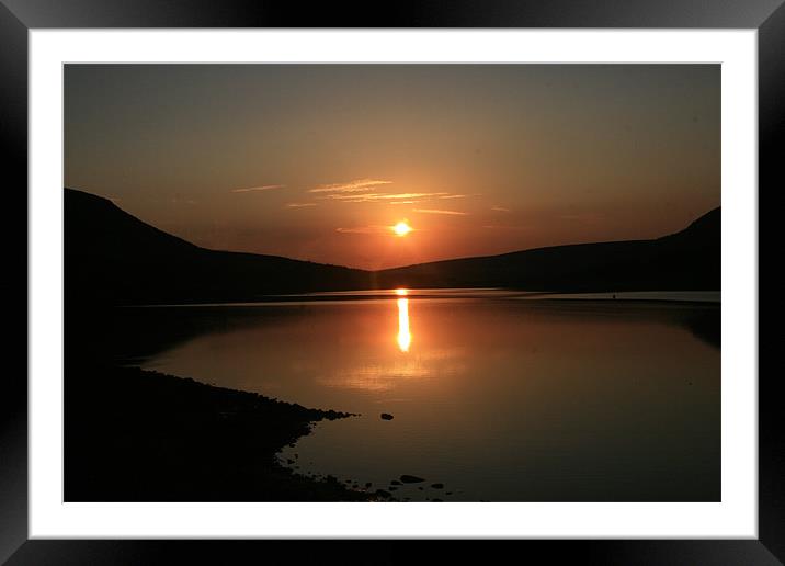 Sunset over Torside Framed Mounted Print by Jack Jacovou Travellingjour