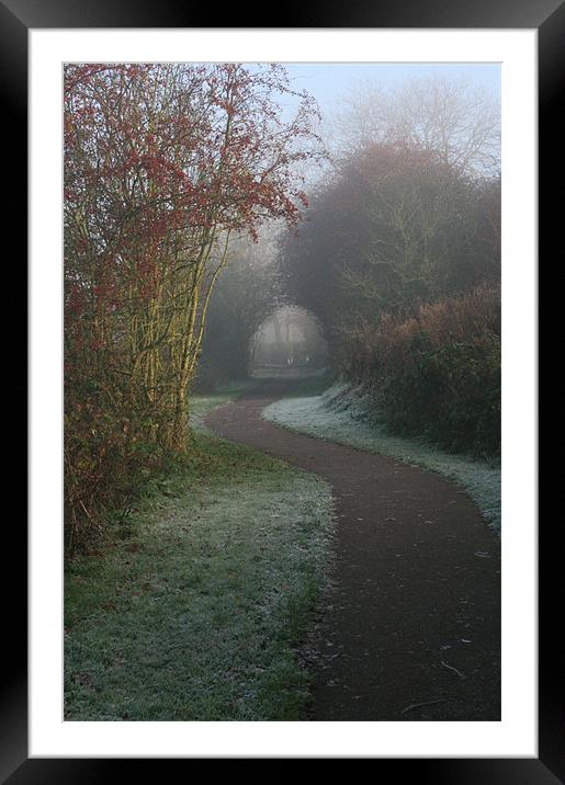 Frosted Path Framed Mounted Print by Jack Jacovou Travellingjour