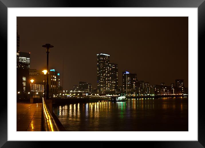 Canary Wharf Pier Framed Mounted Print by Jack Jacovou Travellingjour