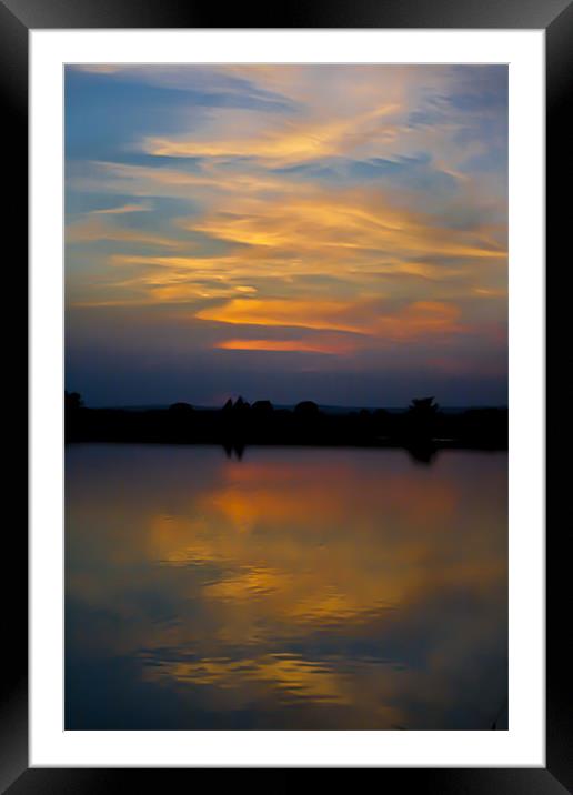 Canvus sunset with a touch of blue Framed Mounted Print by Jack Jacovou Travellingjour