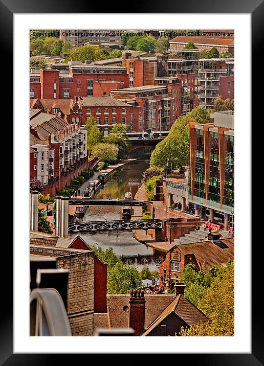 Birmingham Canal Navigation  Framed Mounted Print by Jack Jacovou Travellingjour