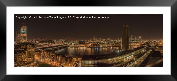 Thames Panorama Framed Mounted Print by Jack Jacovou Travellingjour