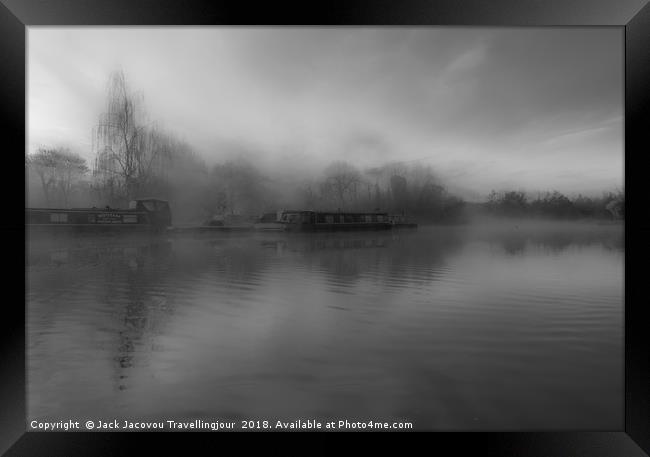 Standestead Abbotts in the mist BW Framed Print by Jack Jacovou Travellingjour