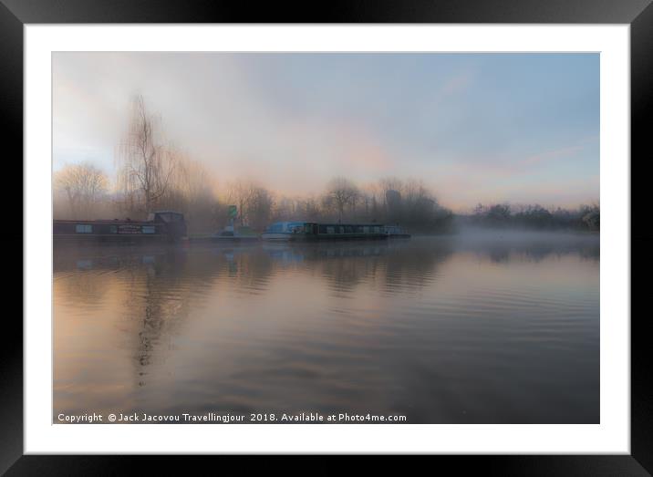 Mist on the River Lee Framed Mounted Print by Jack Jacovou Travellingjour