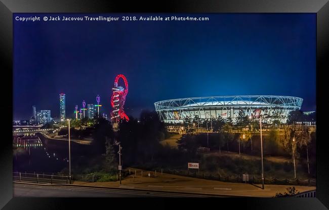 Olympic park at night  Framed Print by Jack Jacovou Travellingjour