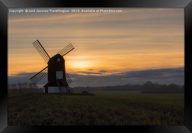 Pitstone windmill Framed Print by Jack Jacovou Travellingjour