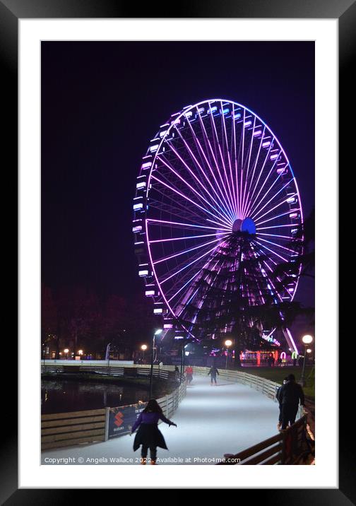 Ferris wheel 3 at Fortezza da Basso Florence Framed Mounted Print by Angela Wallace