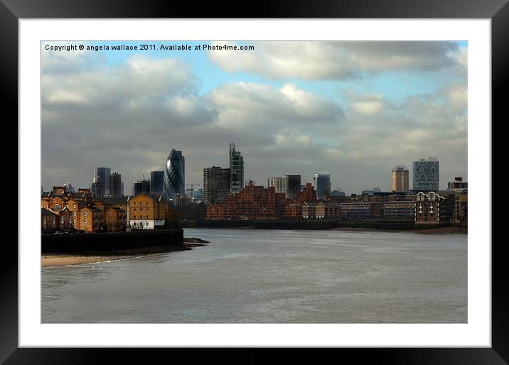 London Skyline Framed Mounted Print by Angela Wallace