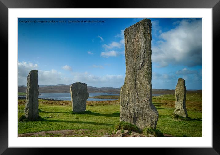 Standing Stones Framed Mounted Print by Angela Wallace