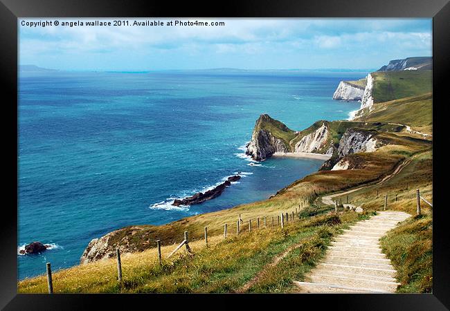 DORSET COAST Framed Print by Angela Wallace