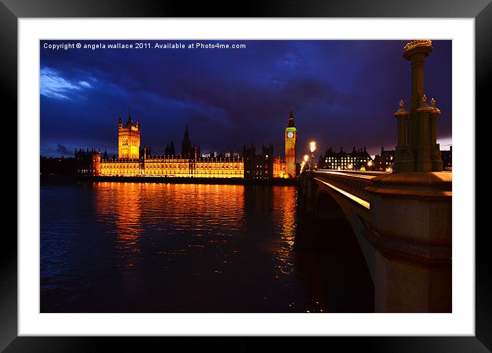 Houses of Parliament Framed Mounted Print by Angela Wallace