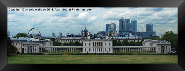 Docklands Skyline Cityscape Framed Print by Angela Wallace