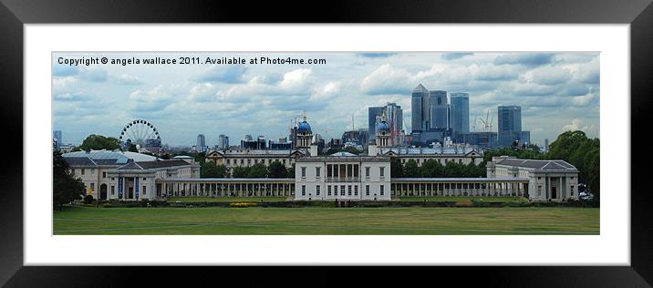 Docklands Skyline Cityscape Framed Mounted Print by Angela Wallace