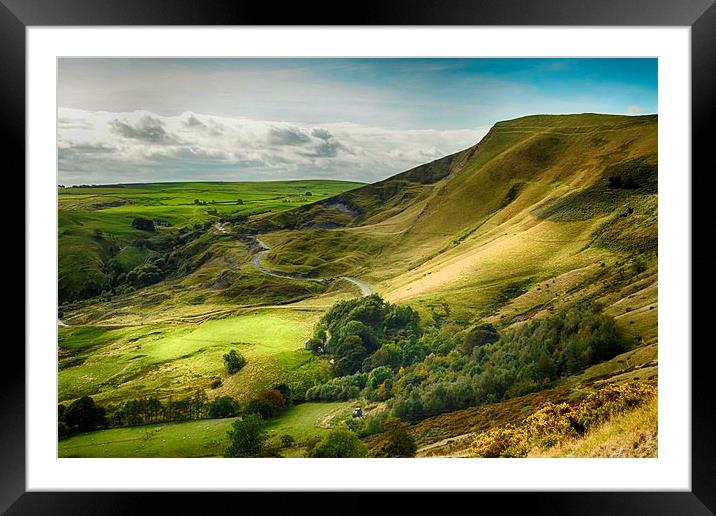 Mam Tor Peak District Framed Mounted Print by Angela Wallace