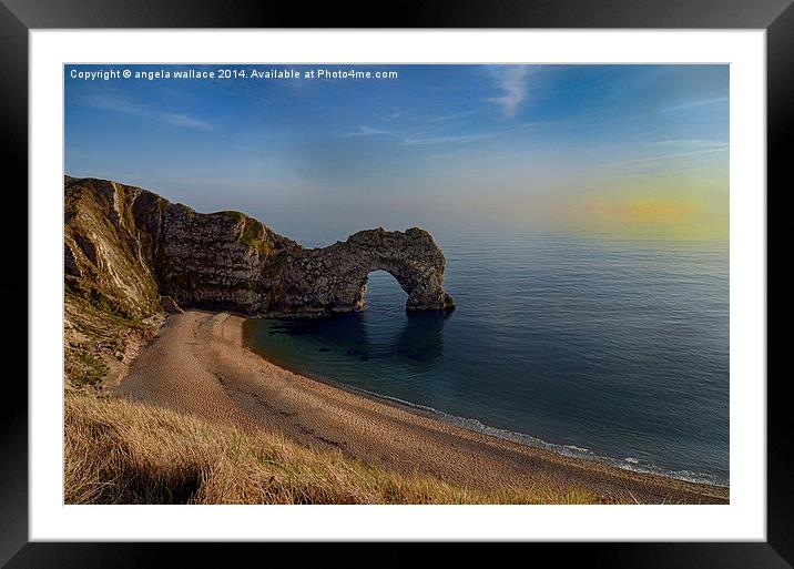 Durdle door Framed Mounted Print by Angela Wallace