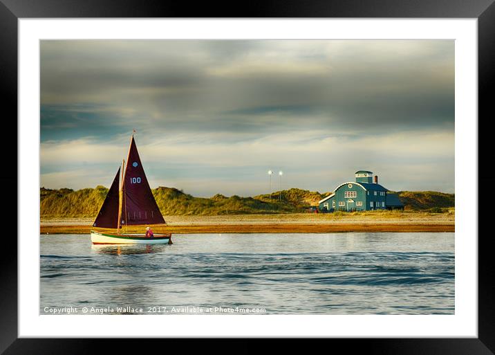 SAILING AT BLAKENEY POINT Framed Mounted Print by Angela Wallace