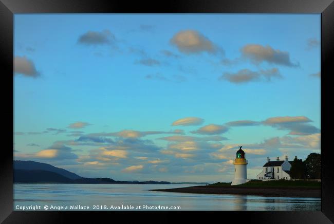Lighthouse at Ardgour Loch Linnhe Scotland Framed Print by Angela Wallace