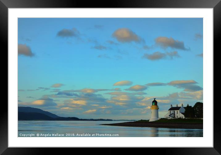 Lighthouse at Ardgour Loch Linnhe Scotland Framed Mounted Print by Angela Wallace
