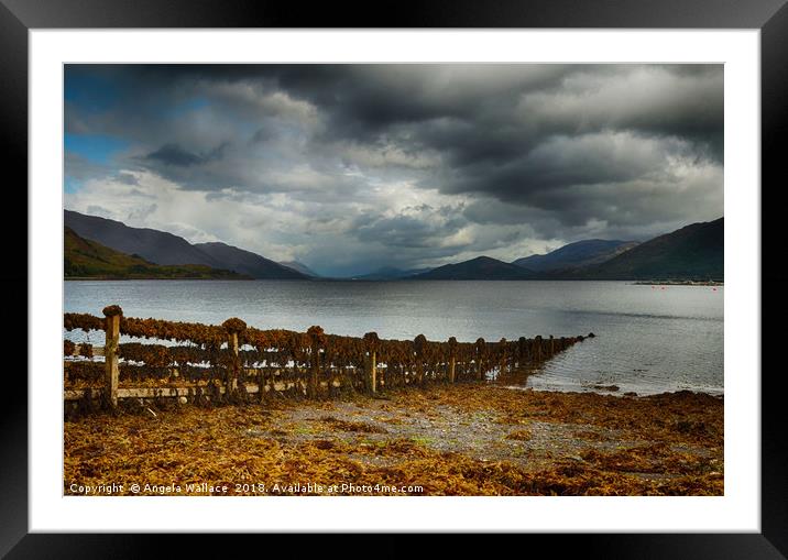 Storm clouds over Loch Linnhe Framed Mounted Print by Angela Wallace