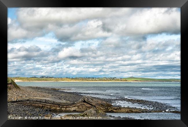 A fold in the ground               Framed Print by Angela Wallace