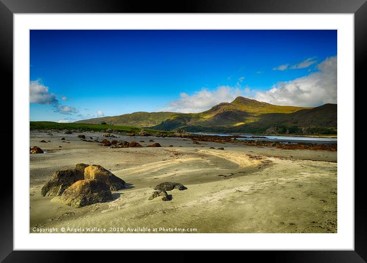 The beach at Loch Buie               Framed Mounted Print by Angela Wallace