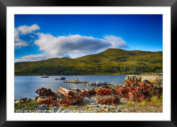 The Fisherman's Yard                   Framed Mounted Print by Angela Wallace