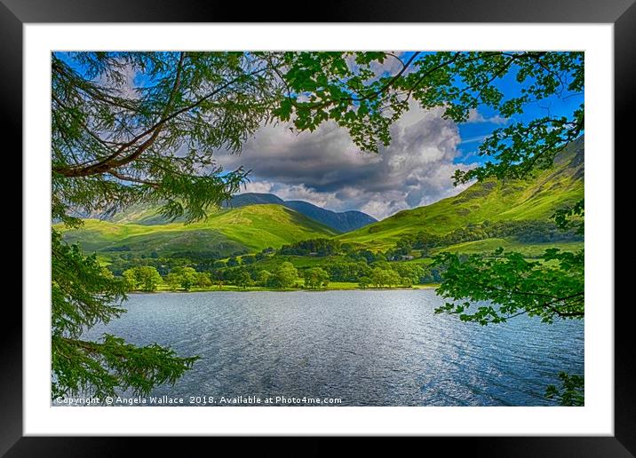 Lake district views Framed Mounted Print by Angela Wallace