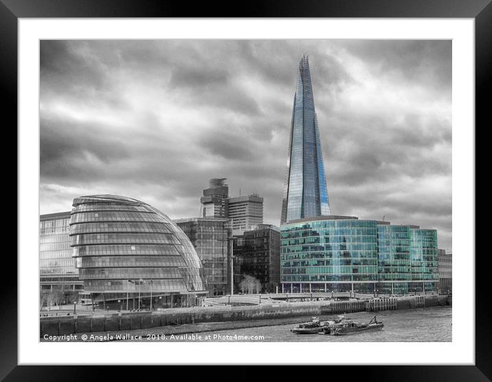 Colour popped Shard Framed Mounted Print by Angela Wallace
