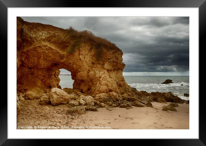 Durdle Door Portugal Style Framed Mounted Print by Angela Wallace