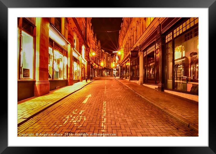 Cannon Street Birmingham          Framed Mounted Print by Angela Wallace