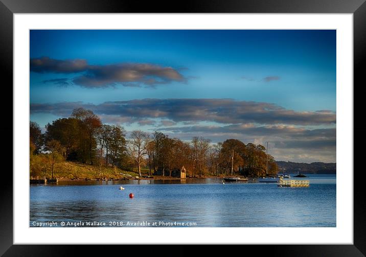 View of Lake Windermere Framed Mounted Print by Angela Wallace