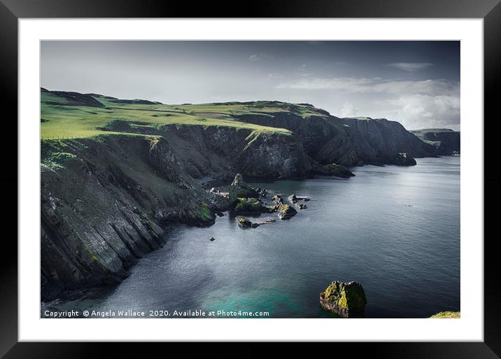 St Abbs dramatic cliffs Framed Mounted Print by Angela Wallace