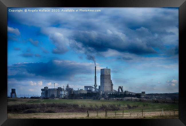 Tarmac cement plant Framed Print by Angela Wallace