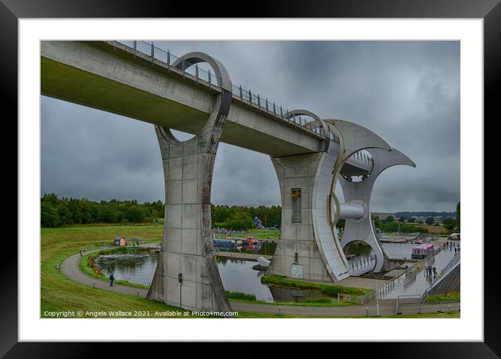 Falkirk Wheel 2 Framed Mounted Print by Angela Wallace