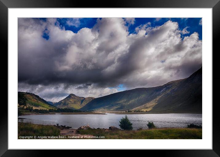 Storm over Lock Etive Glen Etive Framed Mounted Print by Angela Wallace