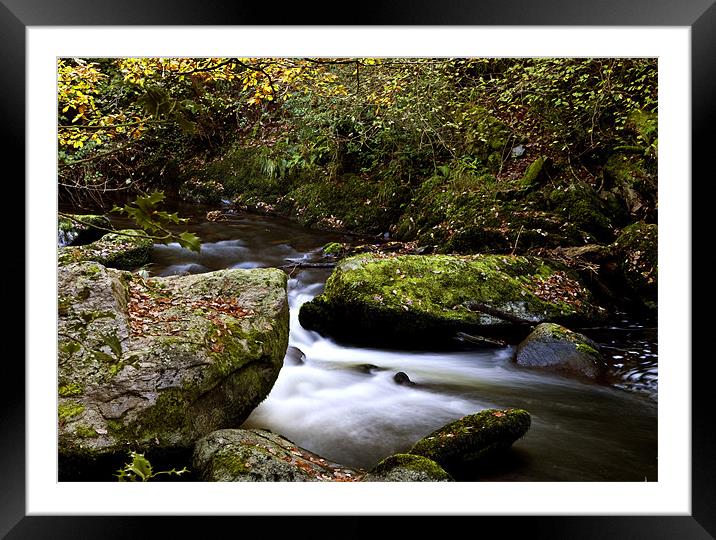 East Lyn River Framed Mounted Print by Dave Wilkinson North Devon Ph