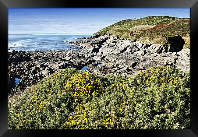 Baggy Point Croyde Framed Print by Dave Wilkinson North Devon Ph