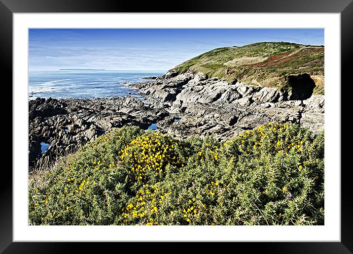 Baggy Point Croyde Framed Mounted Print by Dave Wilkinson North Devon Ph