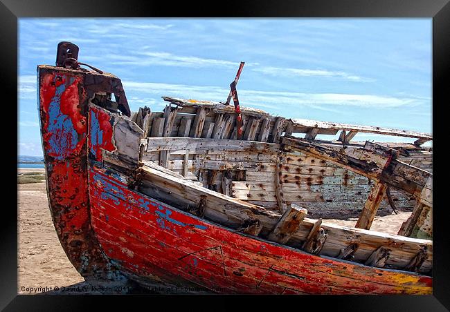 Crow Point Wreck Framed Print by Dave Wilkinson North Devon Ph